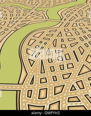 Angled streets Stock Vector