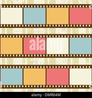 Retro background with film strips Stock Vector
