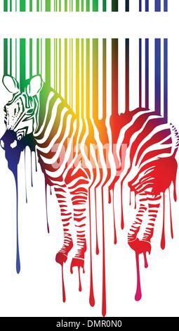 vector zebra silhouette Stock Vector