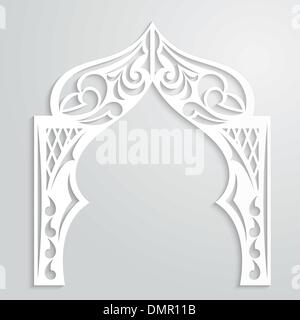 Abstract background with paper arch in the Asian style Stock Vector