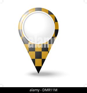 Round 3D map pointers Stock Vector