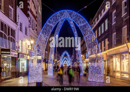 The Christmas Lights In South Molton Street, London, England Stock Photo