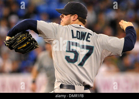 Sep. 27, 2009 - Toronto, Ontario, Canada - 26 September 2009: Seattle Mariners relief pitcher Mark Lowe (57) during the Blue Jays 5-4 victory over the Mariners at the Rogers Centre in Toronto, ON (Credit Image: © Adrian Gauthier/Southcreek Global/ZUMApress.com) Stock Photo