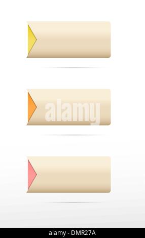 rectangular button with arrow Stock Vector