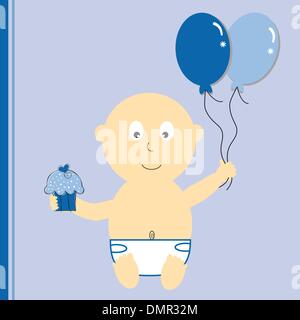 Party Boy With Balloons Stock Vector