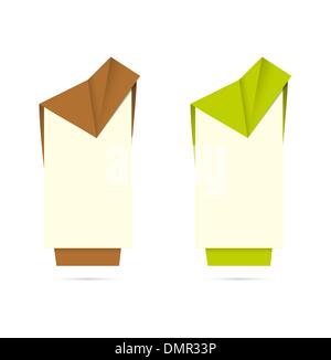 wrapped blank label Stock Vector