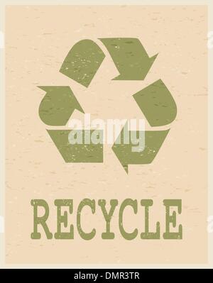 Recycle Symbol Poster Stock Vector