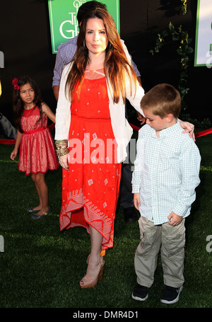 Holly Marie Combs and her son Riley Edward Donoho World Premiere of 'The Odd Life of Timothy Green' at El Capitan Theater - Stock Photo