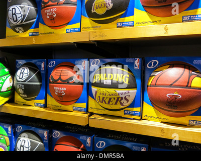 NBA Store Interior, Fifth Avenue, NYC Stock Photo