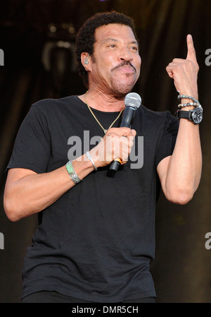 Lionel Richie performing at 1st Annual Boots and Hearts Music Festival at Canadian Tire Motorsport Park Bowmanville Canada - Stock Photo