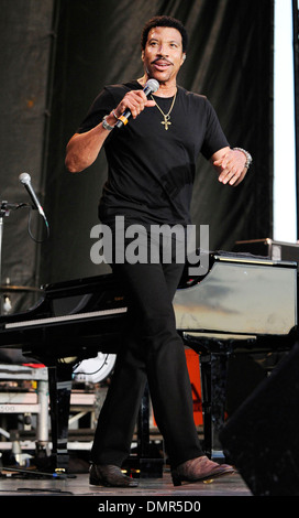 Lionel Richie performing at 1st Annual Boots and Hearts Music Festival at Canadian Tire Motorsport Park Bowmanville Canada - Stock Photo