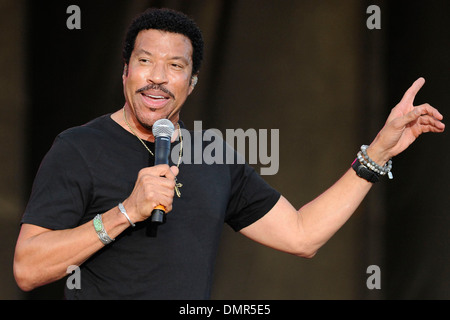 Lionel Richie performing at 1st Annual Boots and Hearts Music Festival at Canadian Tire Motorsport Park Bowmanville Canada - Stock Photo