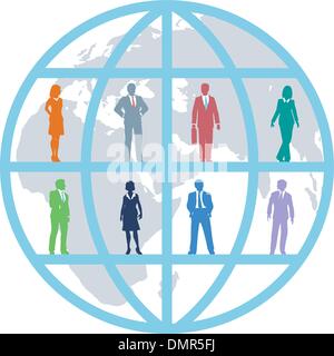 Global business world people resources team Stock Vector