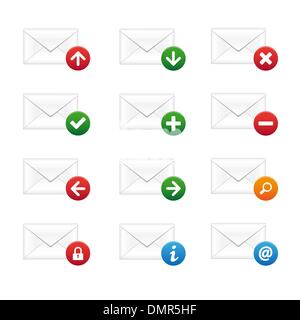 email icons set Stock Vector