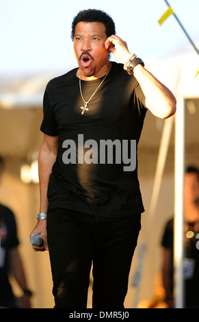 Lionel Richie performing at 1st Annual Boots and Hearts Music Festival at Canadian Tire Motorsport Park Bowmanville Canada - Stock Photo