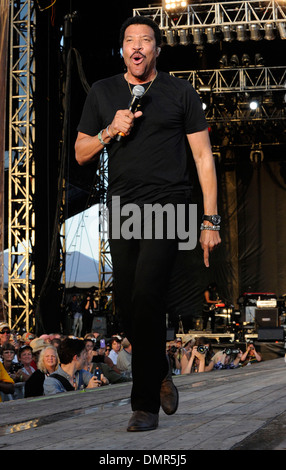 Lionel Richie performing at 1st Annual Boots and Hearts Music Festival at Canadian Tire Motorsport Park Bowmanville Canada - Stock Photo