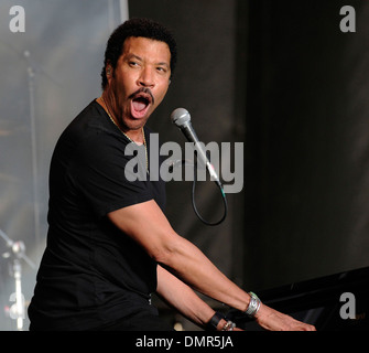 Lionel Richie performing at 1st Annual Boots and Hearts Music Festival at Canadian Tire Motorsport Park Bowmanville Canada - Stock Photo