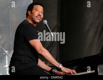 Lionel Richie performing at 1st Annual Boots and Hearts Music Festival at Canadian Tire Motorsport Park Bowmanville Canada - Stock Photo