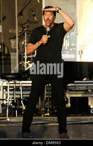 Lionel Richie performing at 1st Annual Boots and Hearts Music Festival at Canadian Tire Motorsport Park Bowmanville Canada - Stock Photo