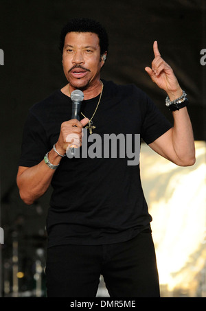 Lionel Richie performing at 1st Annual Boots and Hearts Music Festival at Canadian Tire Motorsport Park Bowmanville Canada - Stock Photo