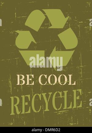 Recycle Symbol Poster Stock Vector