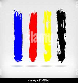 Vector Strokes of a Paint Brush Stock Vector