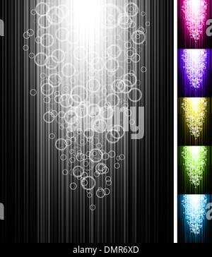 Line with circles shine vertical background Stock Vector