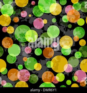 Seamless grunge pattern with colorful balls Stock Vector