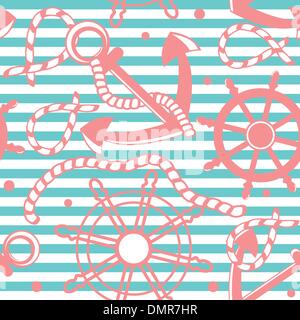 Seamless pattern with  anchors Stock Vector