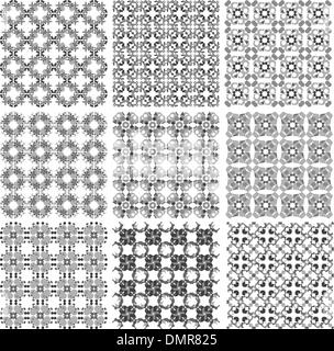 Set of metal grids vintage background vector Stock Vector