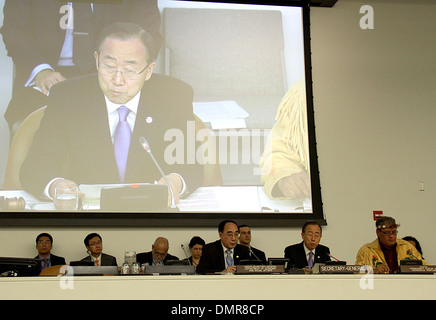 United Nations Secretary-General Ban Ki-Moon 18th Commemoration of International Day of World's Indigenous Peoples at UN Stock Photo