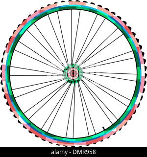 Bicycle wheels isolated on white. vector Stock Vector