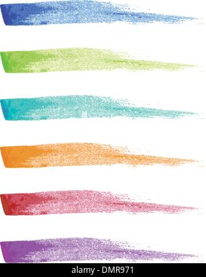 paint brush strokes, vector set Stock Vector