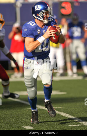 New York Giants quaterback #10 Eli Manning. The New York Giants defeated  the Washington Redskins 23-17 at Giants Stadium in Rutherford, New Jersey.  (Credit Image: © Anthony Gruppuso/Southcreek Global/ZUMApress.com Stock  Photo 