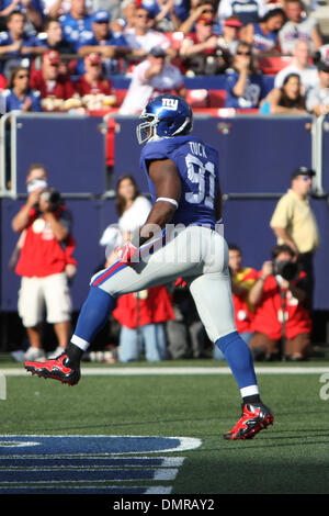 91 JUSTIN TUCK New York Giants NFL DE Blue Throwback Jersey