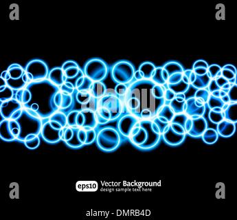 Eps10 bright light effects blue background Stock Vector