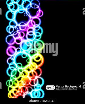 Eps10 bright light effects blue background. Vertical illustratio Stock Vector
