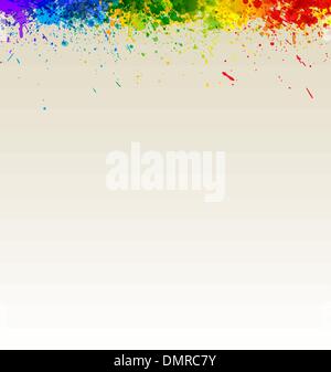 Color paint splashes artwork. Gradient splashes vector backgroun Stock Vector