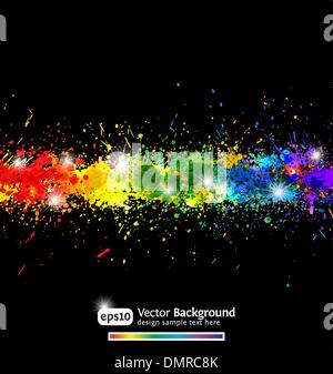 Colorful gradient paint splashes vector background. Eps10 Stock Vector