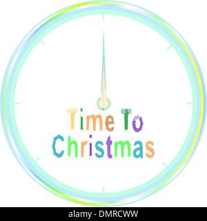 time to christmas vector clock isolated on white Stock Vector