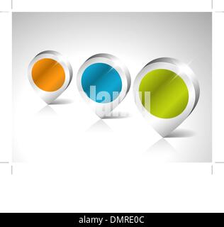 Round 3D pointers Stock Vector
