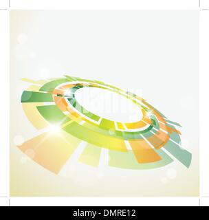 Abstract background with 3D  object Stock Vector