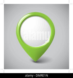 Round 3D pointer with place for your content Stock Vector