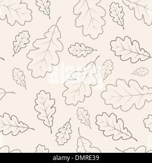 Oak leafs seamless pattern Stock Vector