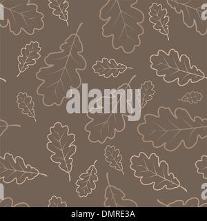 Autumn oak leafs texture Stock Vector