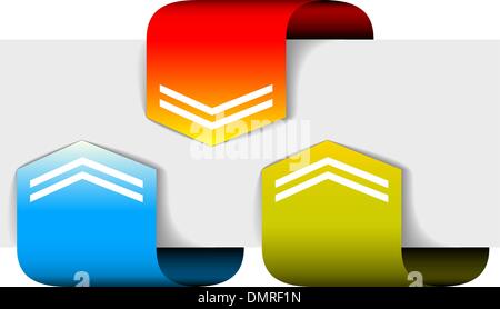 Set of colorful arrows Stock Vector