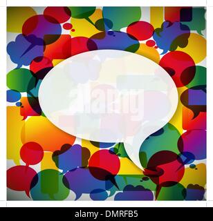 Colorful background made from speech bubbles Stock Vector