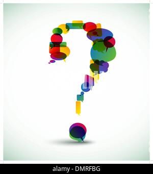 Question mark made from speech bubbles Stock Vector