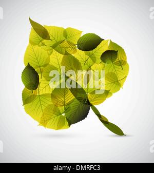 Fresh Leaf made from smaller leafs Stock Vector