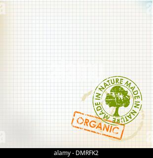 paper with organic stamps Stock Vector